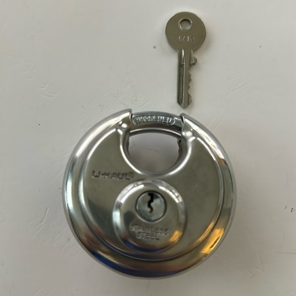 U-HAUL Keyed Padlock Stainless Steel Locker Lock Heavy Duty Locks w/ ONE KEY